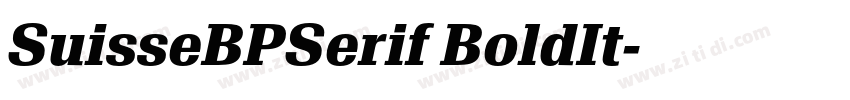 SuisseBPSerif BoldIt字体转换
